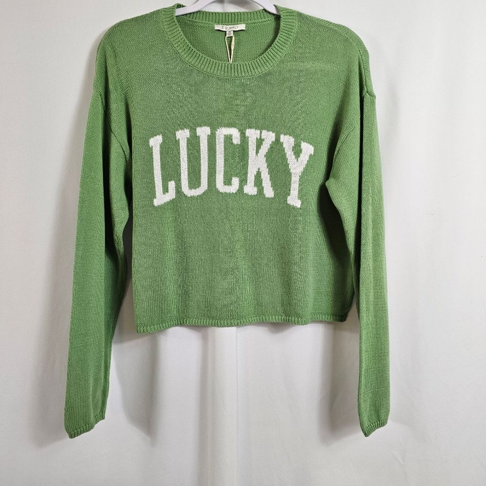 NWT Z Supply Cooper Lucky Sweater in Green - Size XS